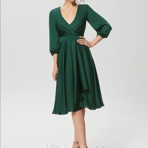 NWT JJ’s House Emerald Green Cocktail Midi Dress